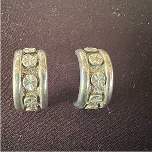 Vintage Beverly Hills Silver Co. Hoop Earrings